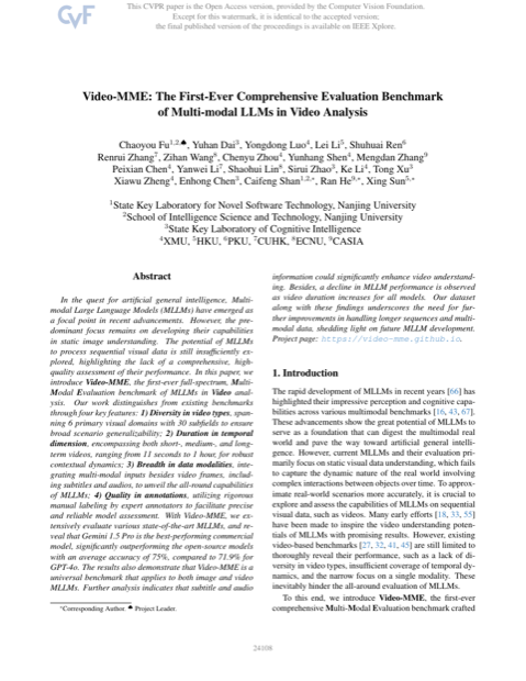 Video-MME paper thumbnail